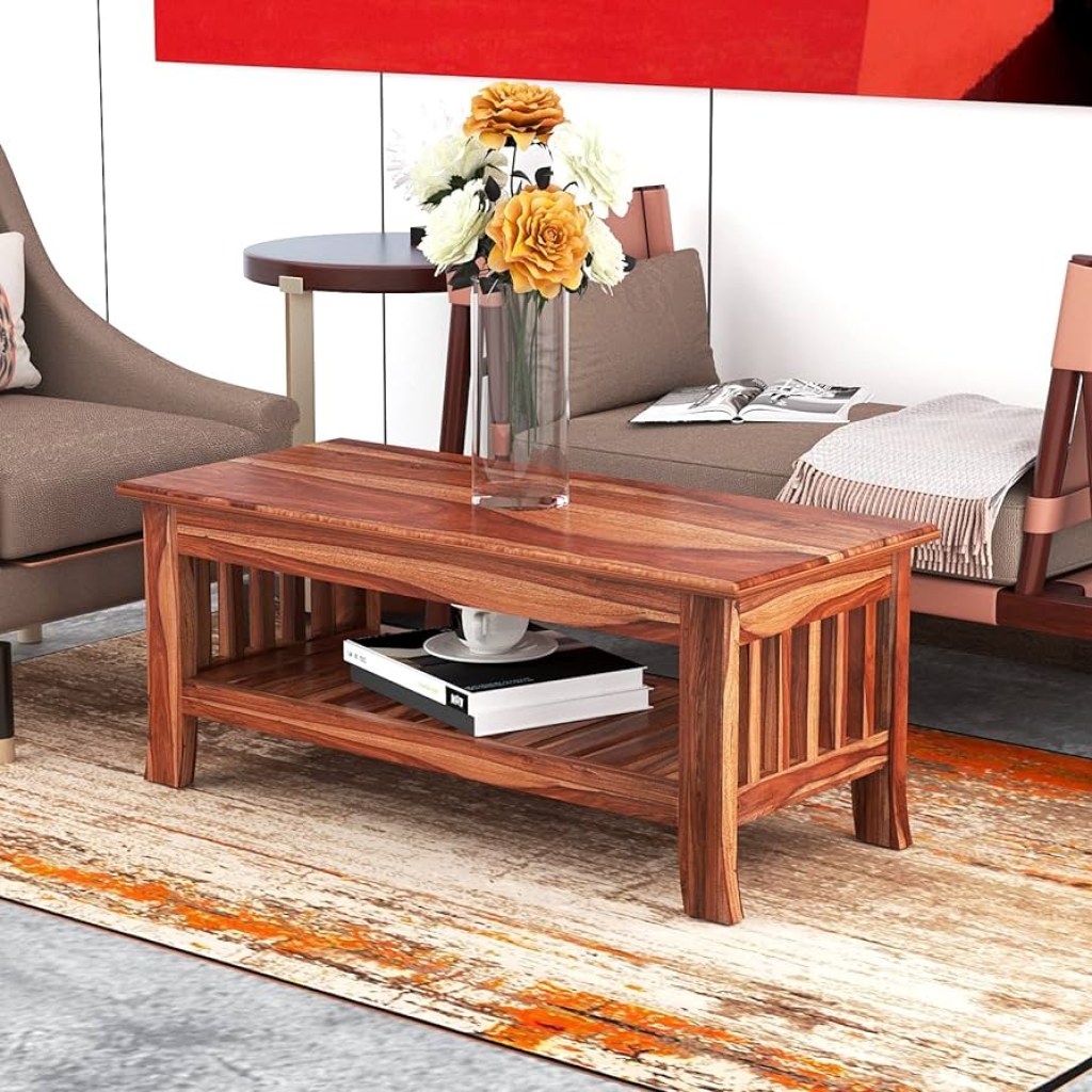 ratandhara furniture solid sheesham wood wooden centre table